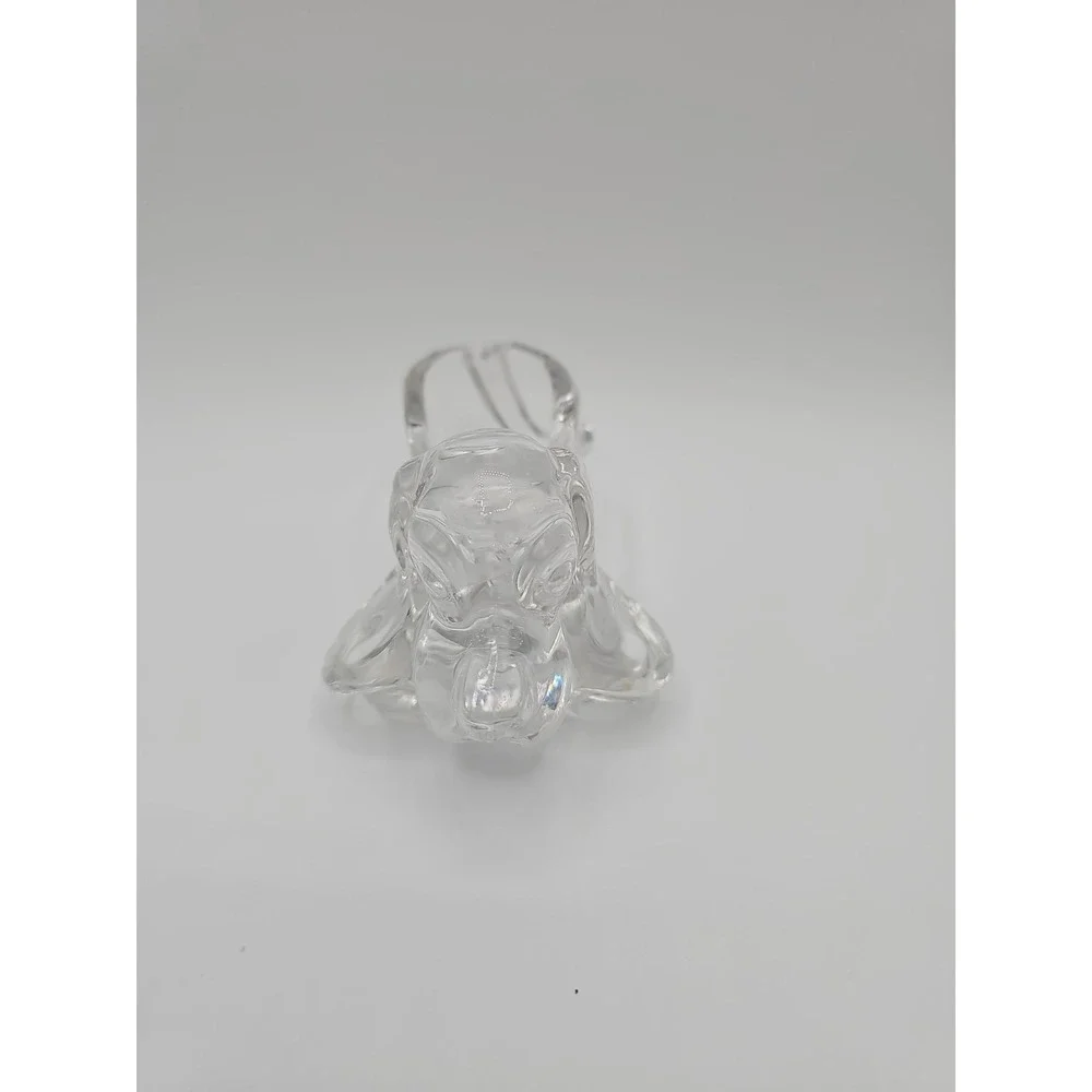 Full Lead Crystal Bassett Dog Ashtray - Trinket Dish/Bowl 5x1.5